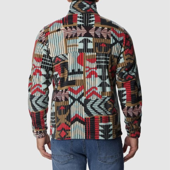COLUMBIA RED DELTA PATHWAYS PRINTED STEENS MOUNTAIN FLEECE ZIP JACKET - Picture 4 of 5